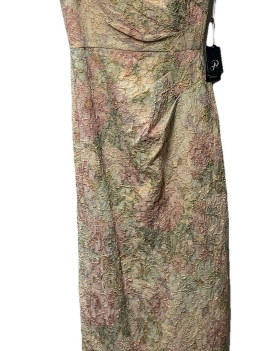 Adrianna Papell Women's Off Shoulder Matelasse Gown Formal Evening Rose Multi, 6